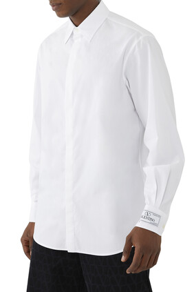Valentino Garavani Long Sleeve Tailoring Logo Shirt
